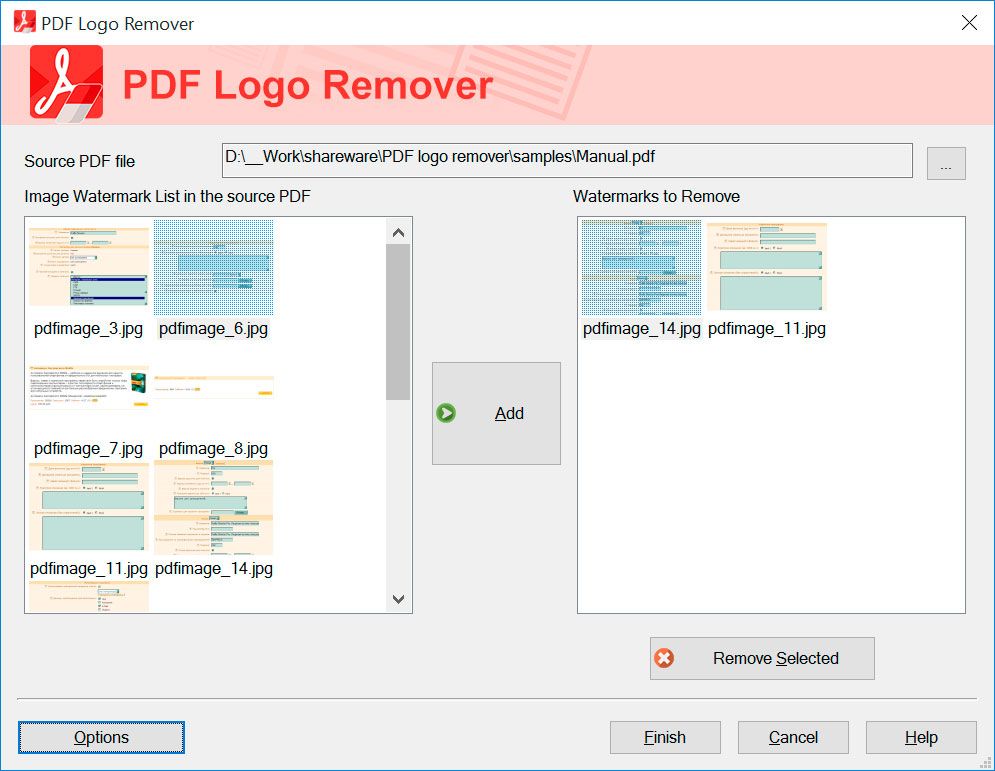 SoftOrbits PDF Logo Remover स्क्रीनशॉट.